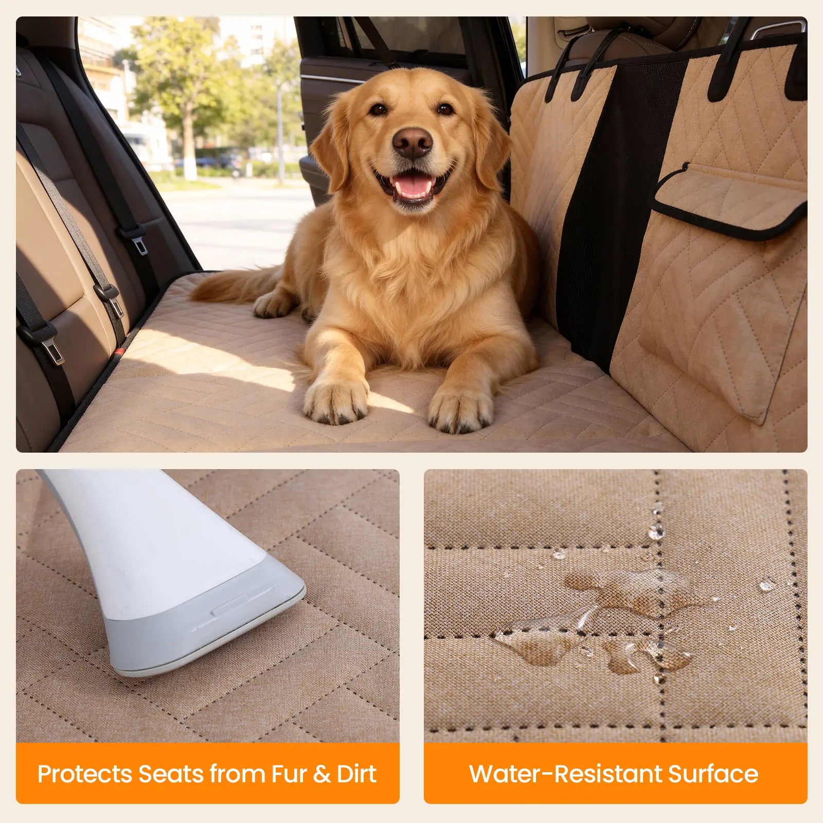 VALUXE Waterproof Dog Car Seat Cover for Large Dogs
