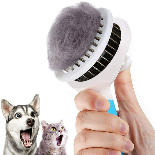 Self-Cleaning Deshedding Brush for Cats and Dogs