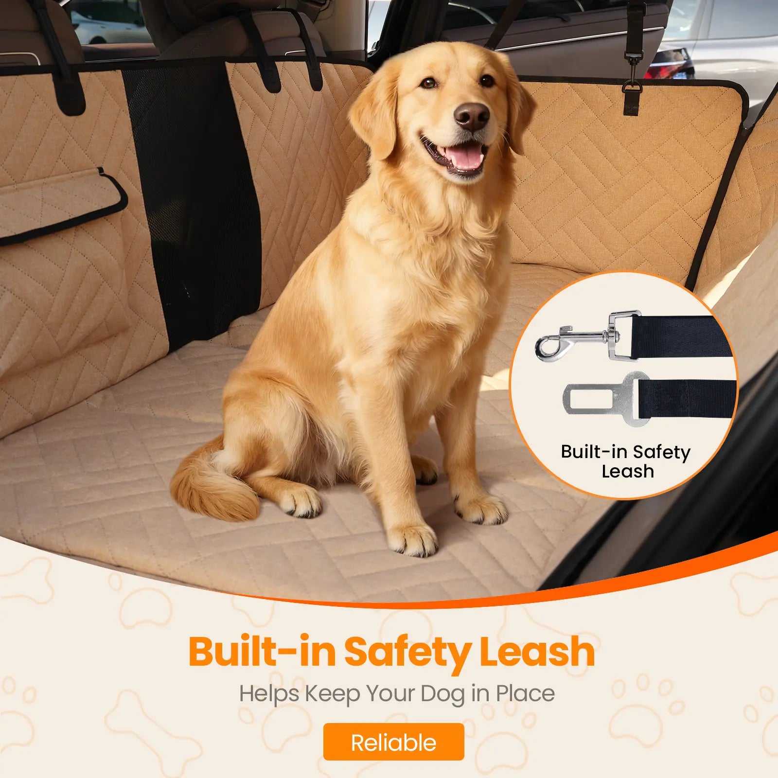 VALUXE Waterproof Dog Car Seat Cover for Large Dogs