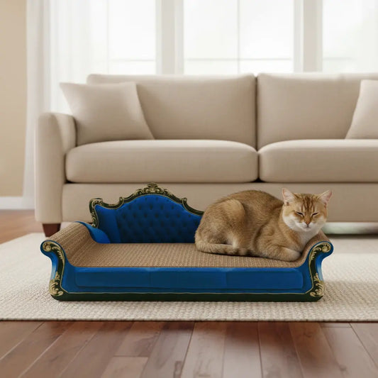 Corrugated Cat Scratcher Bed with Anti-Slip Base