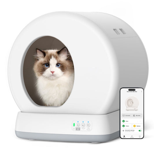Self-Cleaning Automatic Cat Litter Box with App Control